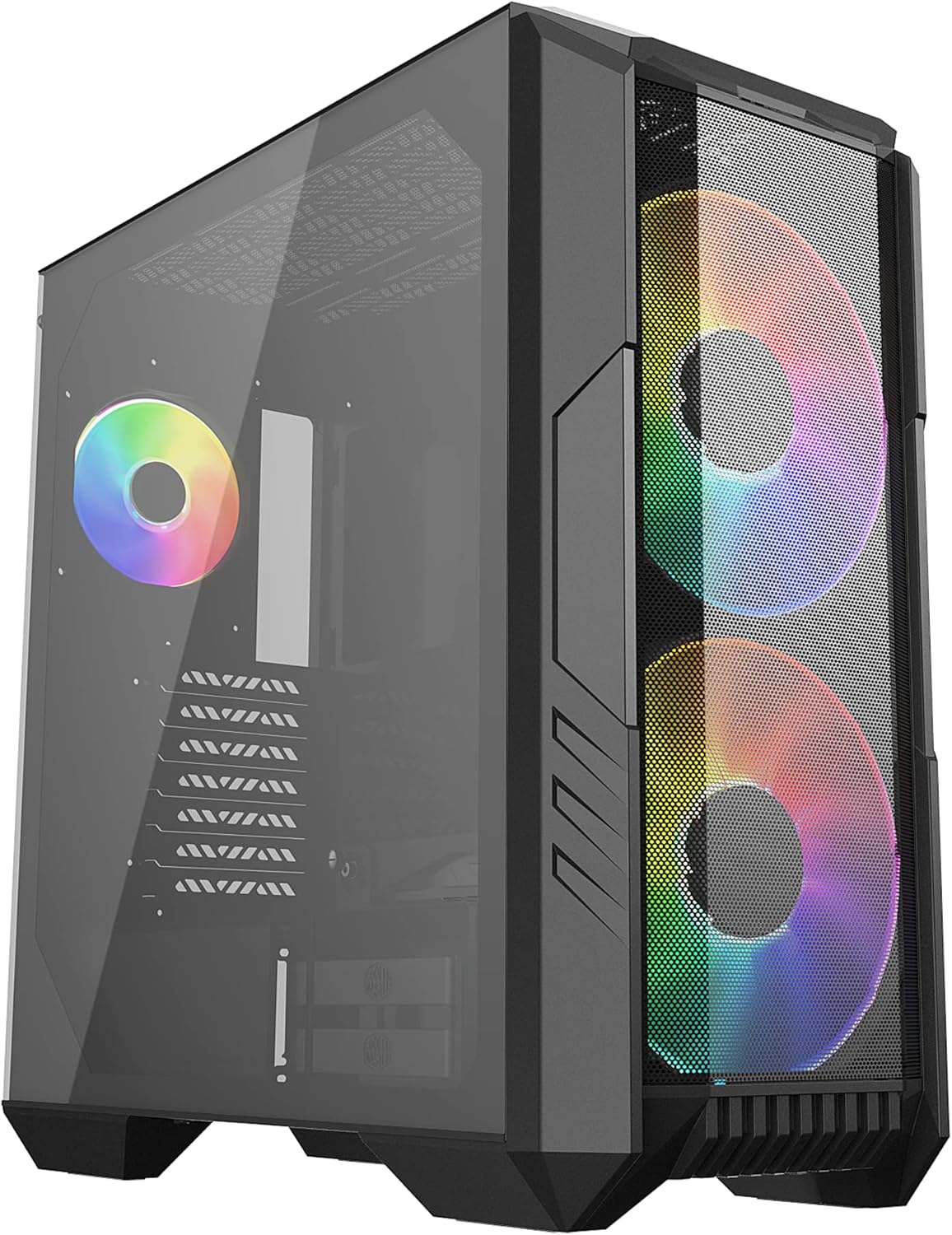 Cooler Master HAF 500 Computer Case - Mid-tower - Black - Steel, Mesh, Plastic, Tempered Glass - 4 x Bay - 4 x 7.87" (200 mm), 4.72" (120 mm) x Fan(s) Installed - 0 - ATX, Micro ATX, ITX, SSI CEB, EATX Motherboard Supported - 8 x Fan(s) Supported - 0 x Ex