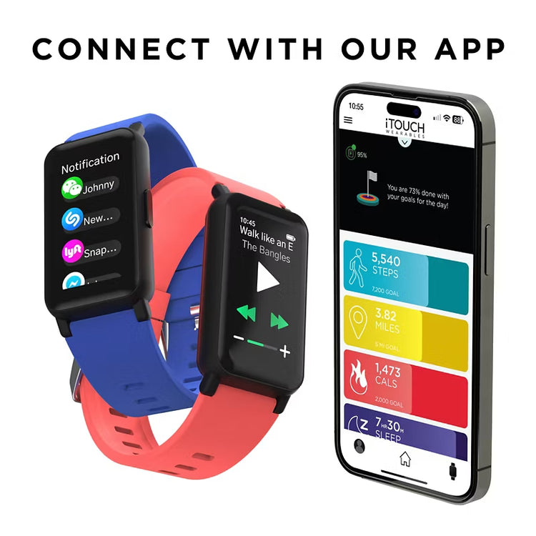 Itouch iTouch Openbox iTouch Active 4 Unisex Black Smartwatch Fitness Tracker ...