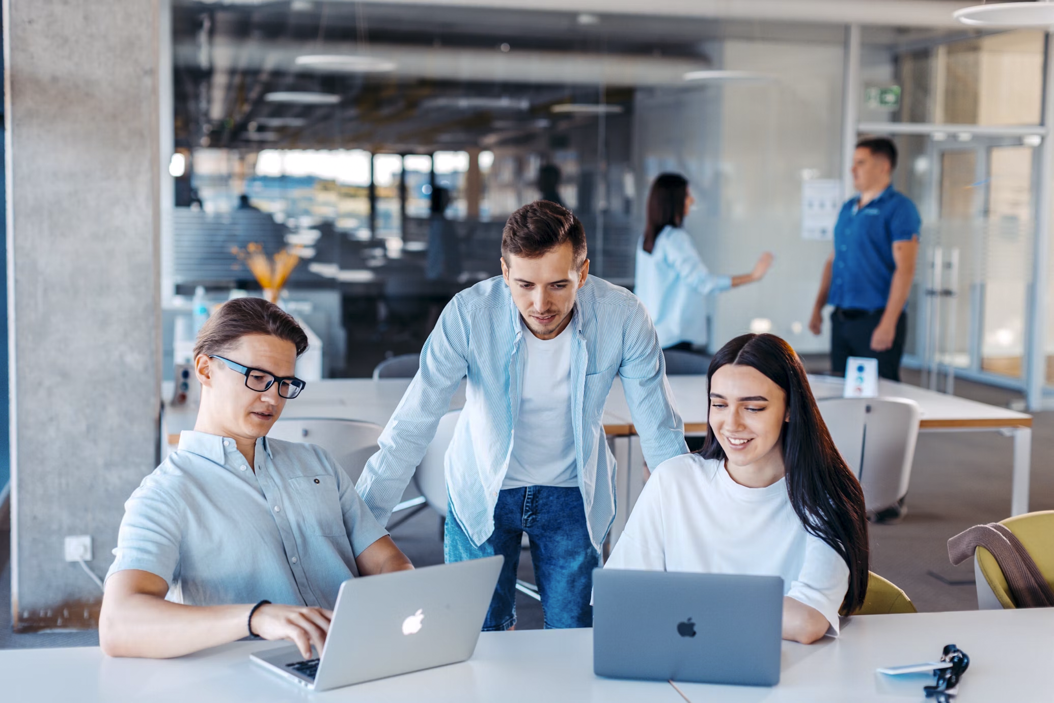 Team photo of people working together