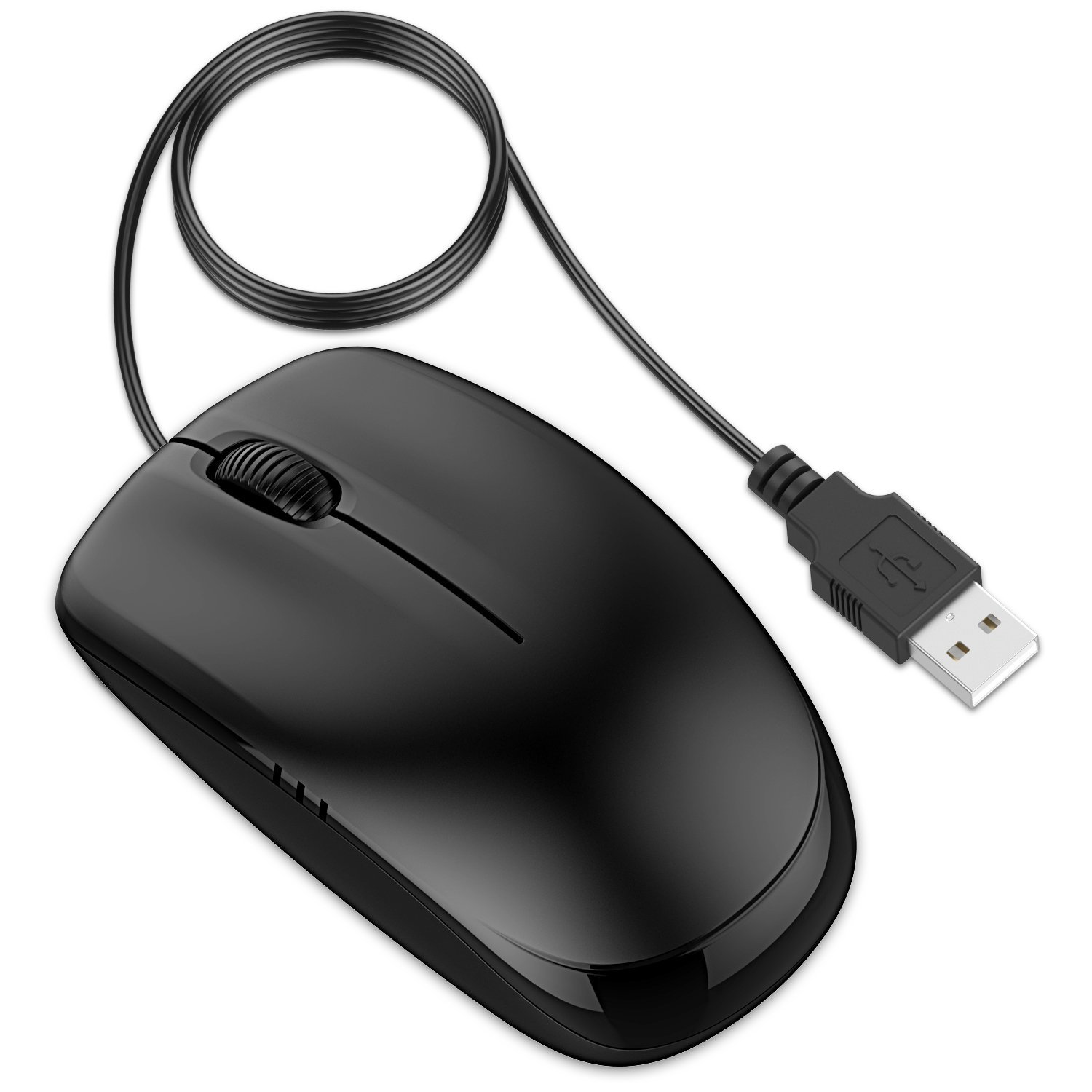 USB Wired Optical Mouse With Scroll Wheel