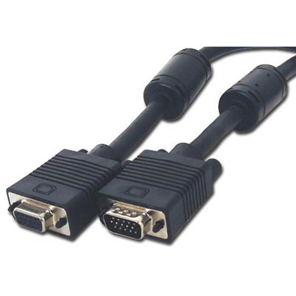 35ft Plenum-Rated HD15 UXGA M/F Extension Cable