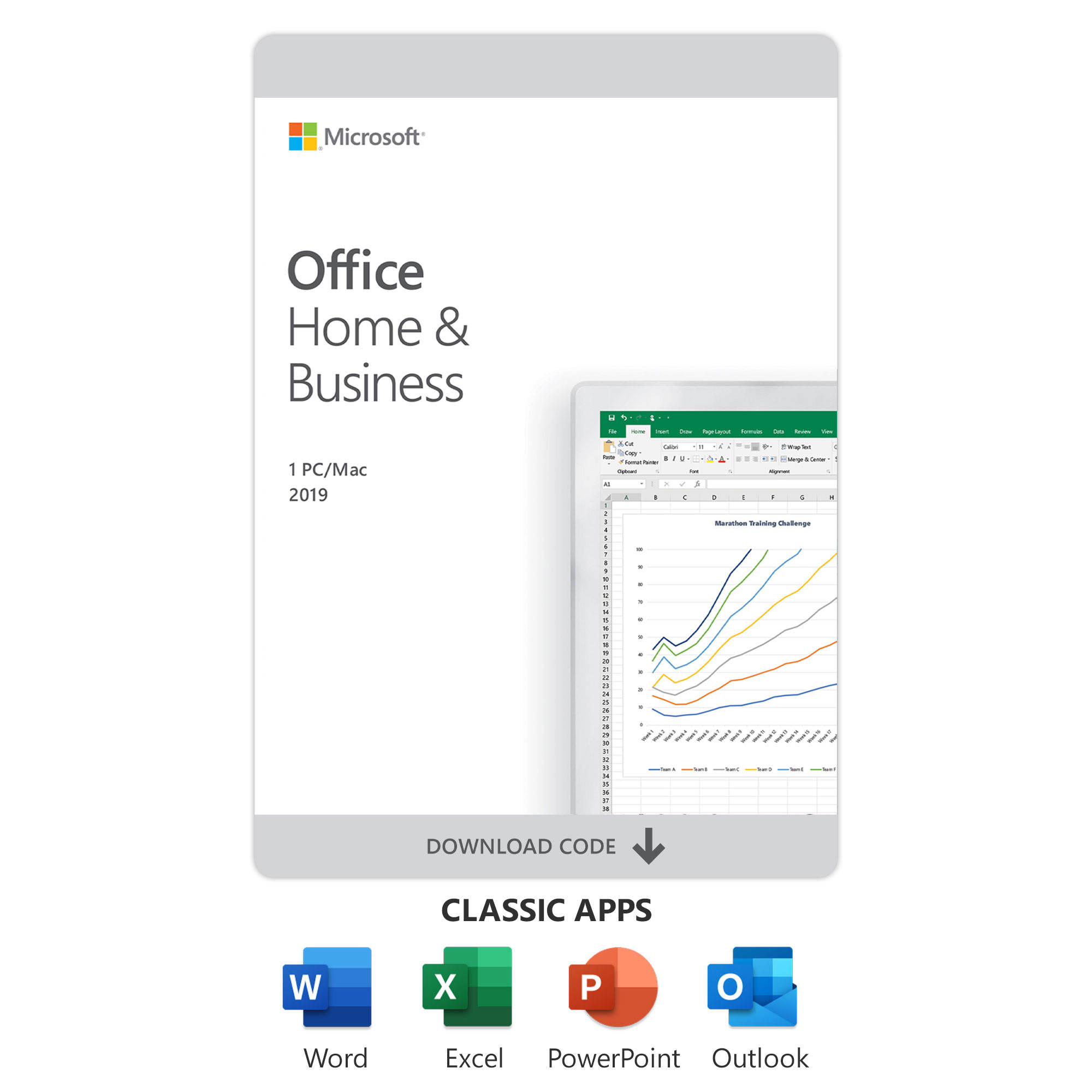 Microsoft Office Home & Business 2019 (PC/Mac) - 1 User - En	